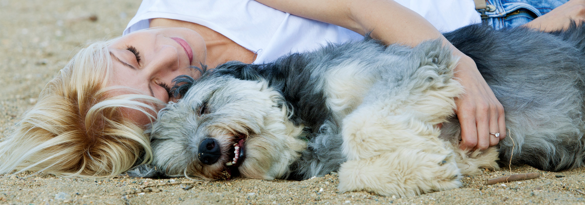 Relaxing with my dog at our pet friendly vacation rental in Santa Rosa Beach, FL